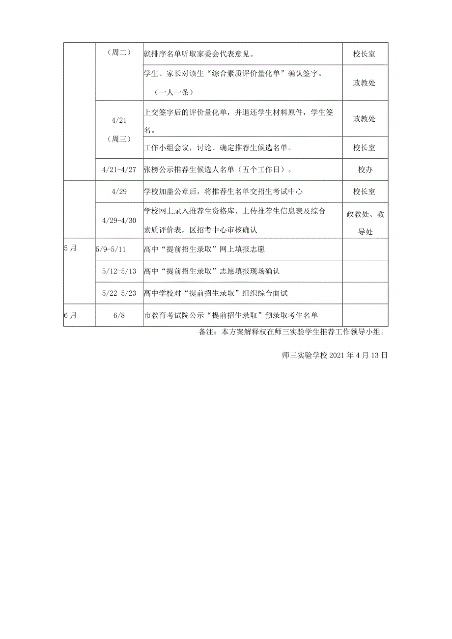 上师大三附中2011年“提前推荐自主录取”工作实施方案.docx_第3页