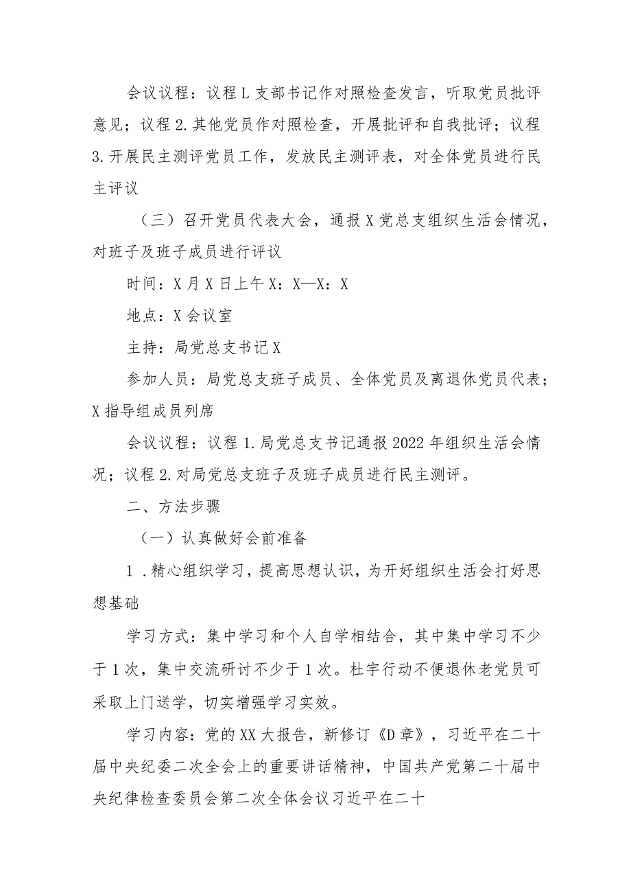 【最新党政公文】组织生活会及民主评议党员工作方案（完成版）.docx_第2页