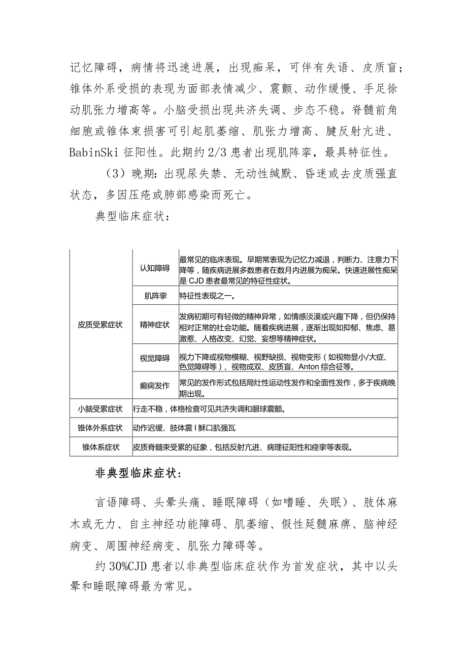 克雅氏病病理、临床分期、辅助检查及鉴别诊断.docx_第2页