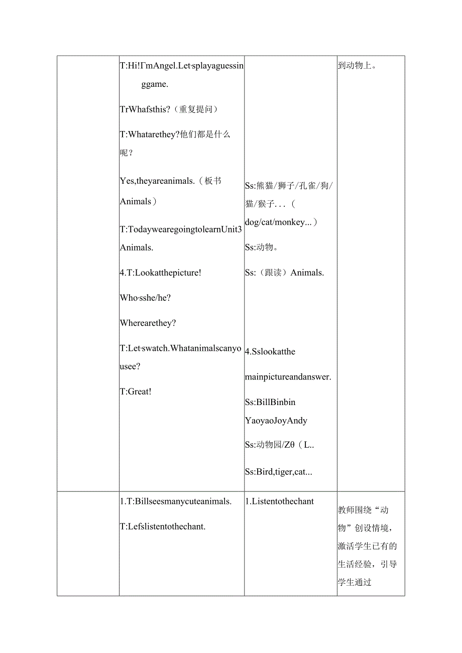 一年级上册Unit3Animals新起点一年级上册Unit3AnimalsLesson1.docx_第3页