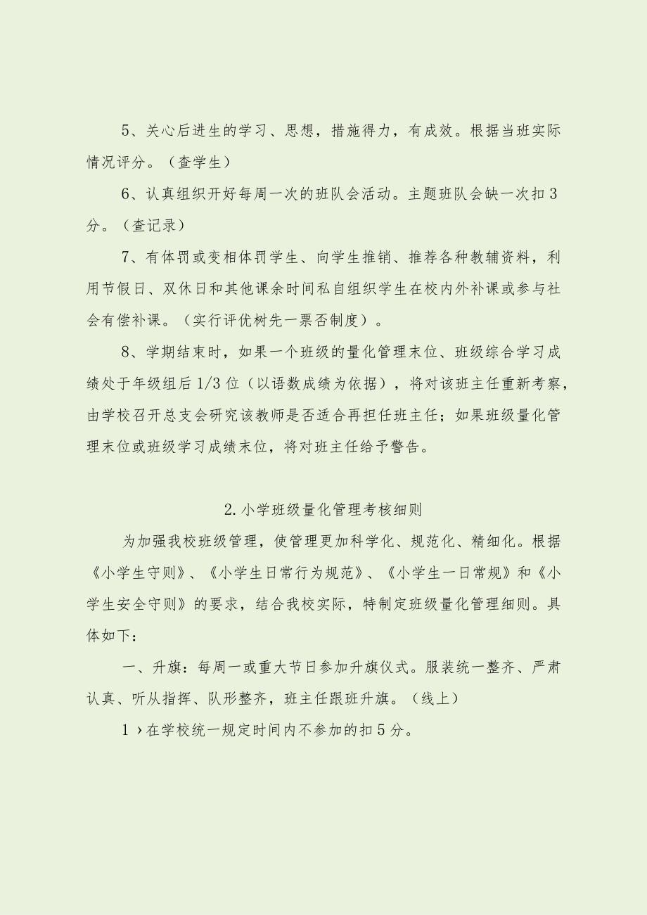 小学班主任工作考核及量化考核办法（最新分享）.docx_第2页