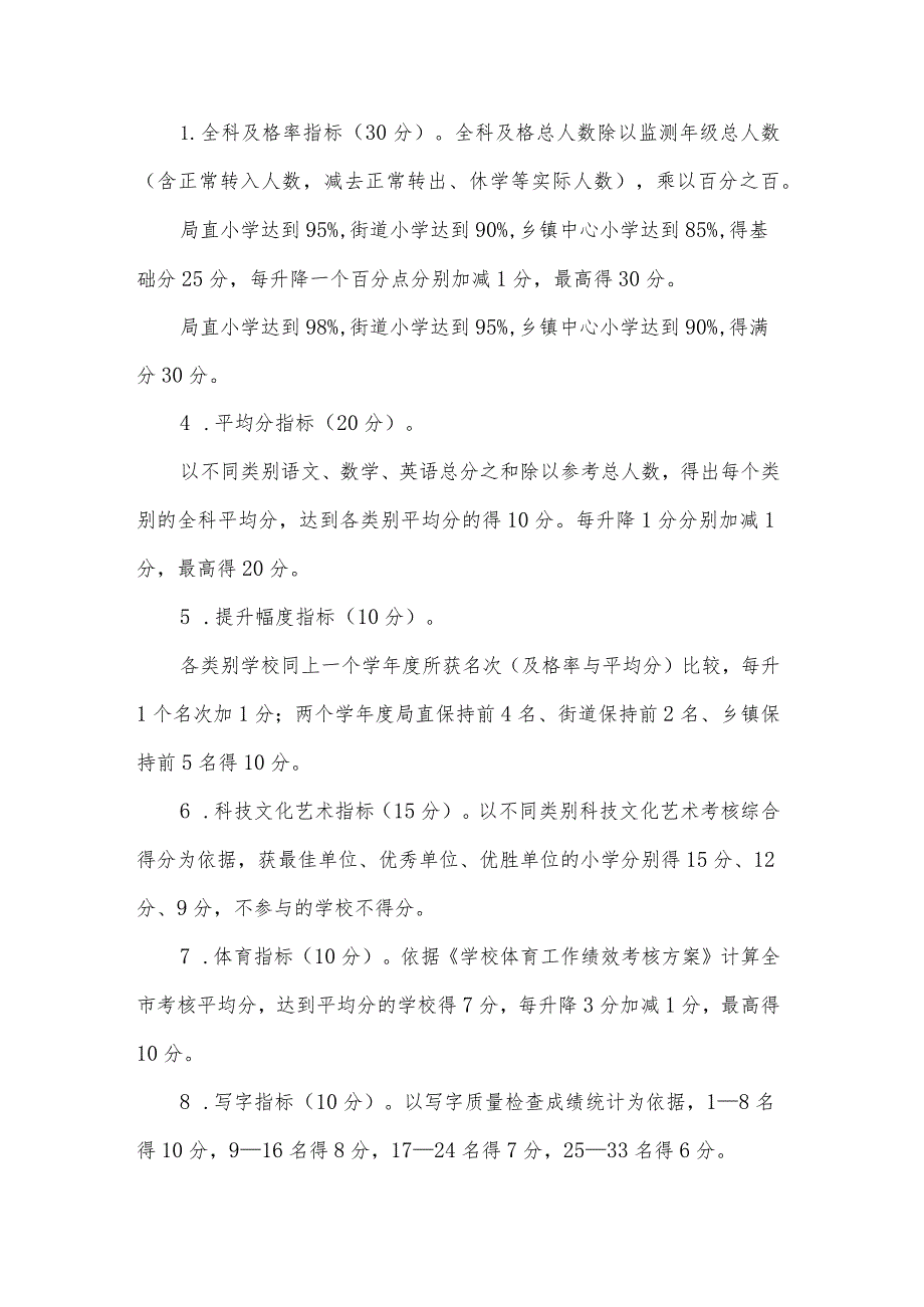 小学教学质量考核评价办法.docx_第2页