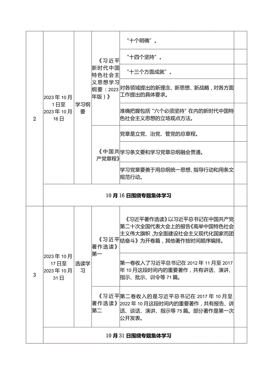 党支部2023年开展第二批主题教育学习计划学习任务进度表.docx_第2页