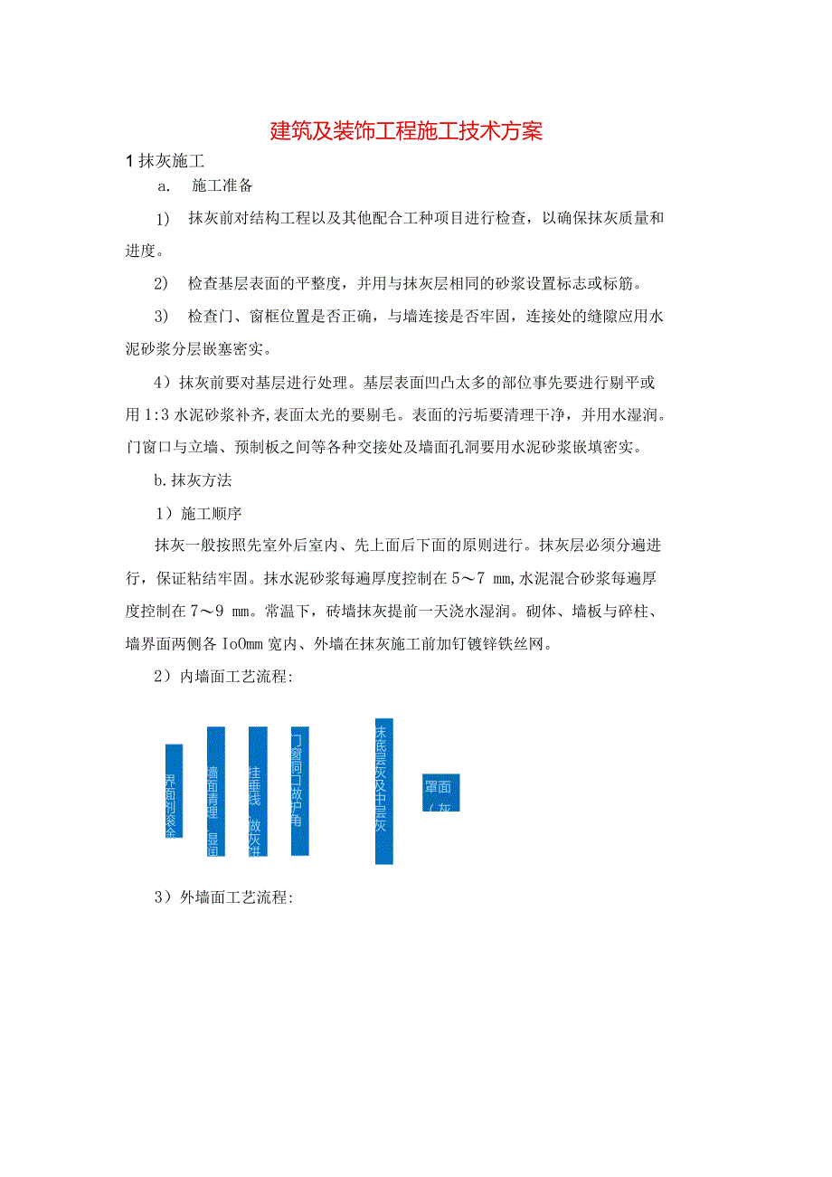 建筑及装饰工程施工技术方案.docx_第1页