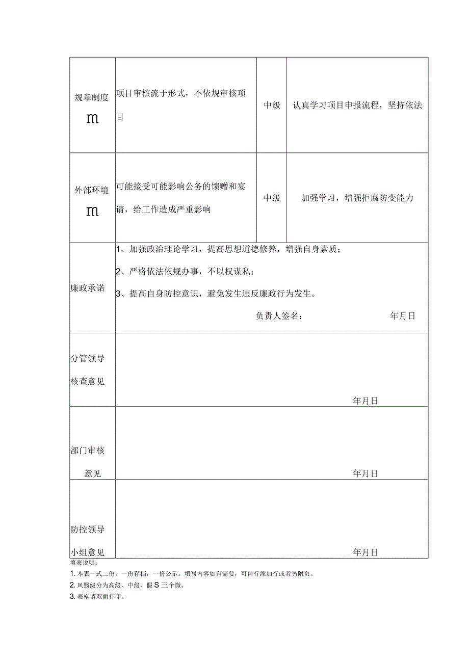 处室廉政风险识别和防控登记表.docx_第2页