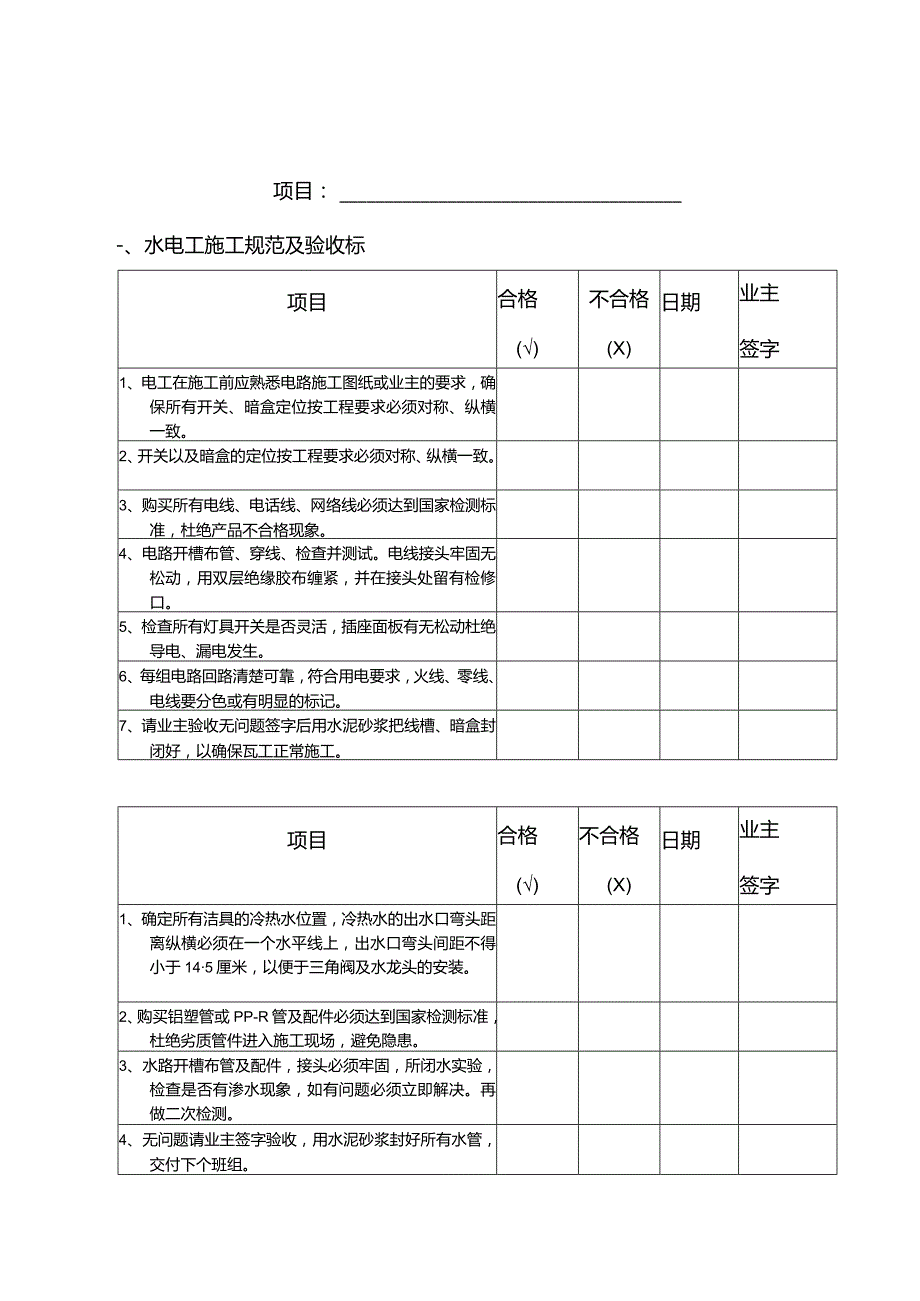 全套家装验收单.docx_第1页