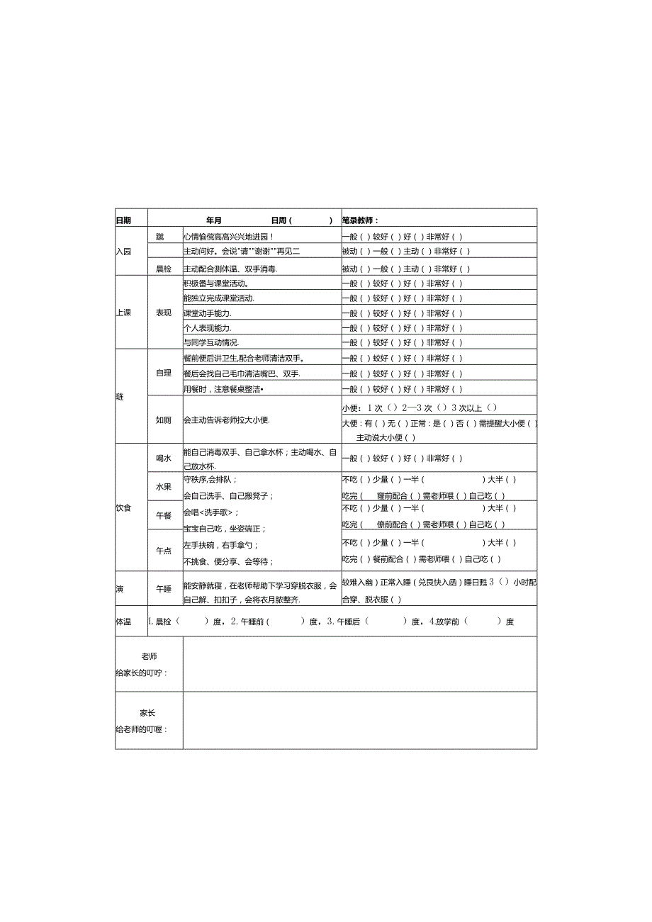 托育、幼儿园每日观察记录.docx_第2页