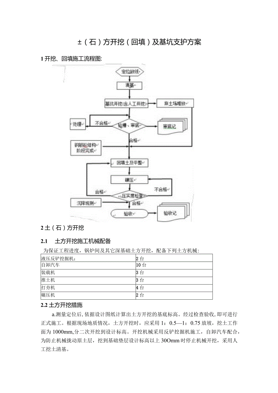 土（石）方开挖(回填)及基坑支护方案.docx_第1页