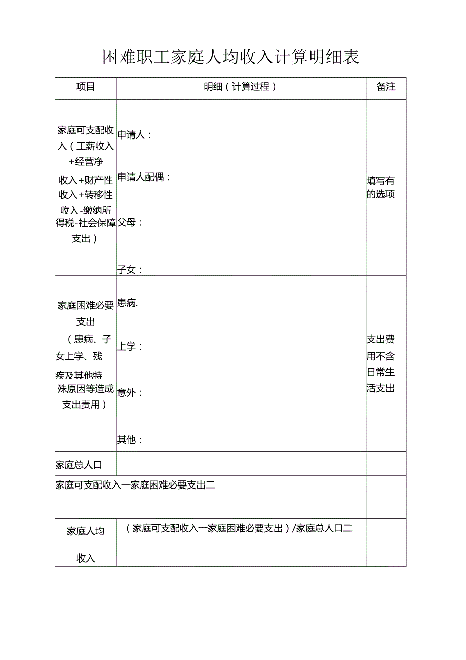 困难职工家庭人均收入计算明细表.docx_第1页