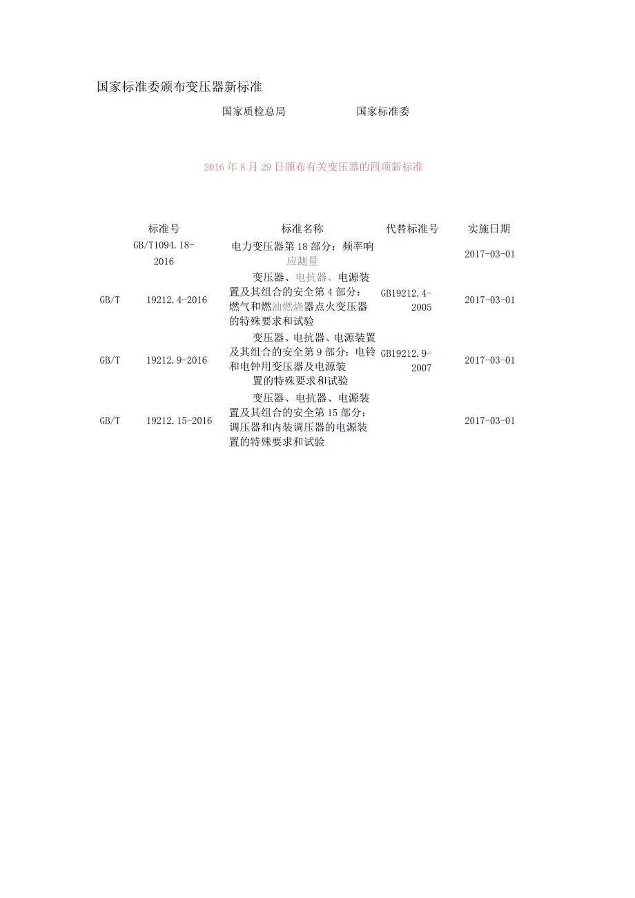 国家标准委颁布变压器新标准.docx_第1页