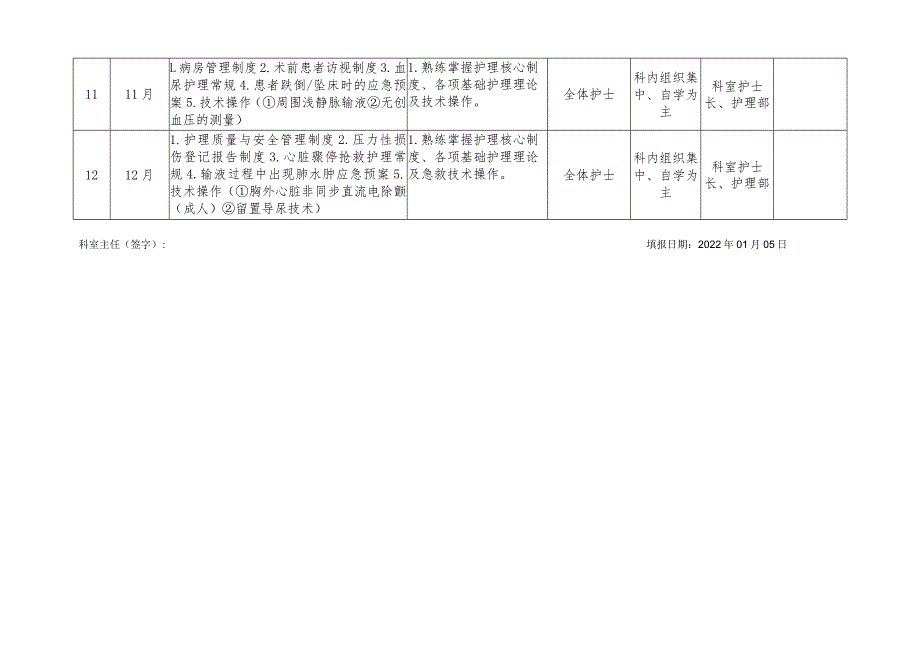 护理部2022年度培训计划.docx_第3页