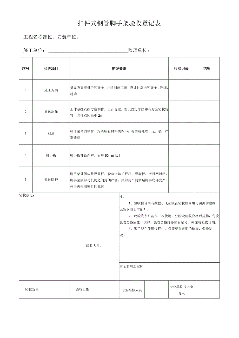 建筑设备工程验收记录表.docx_第2页