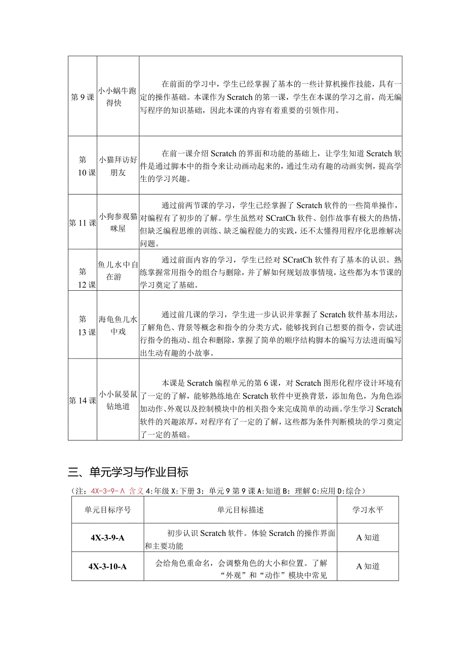 小学四年级下册信息技术第三单元作业设计（精品案例16页）.docx_第3页