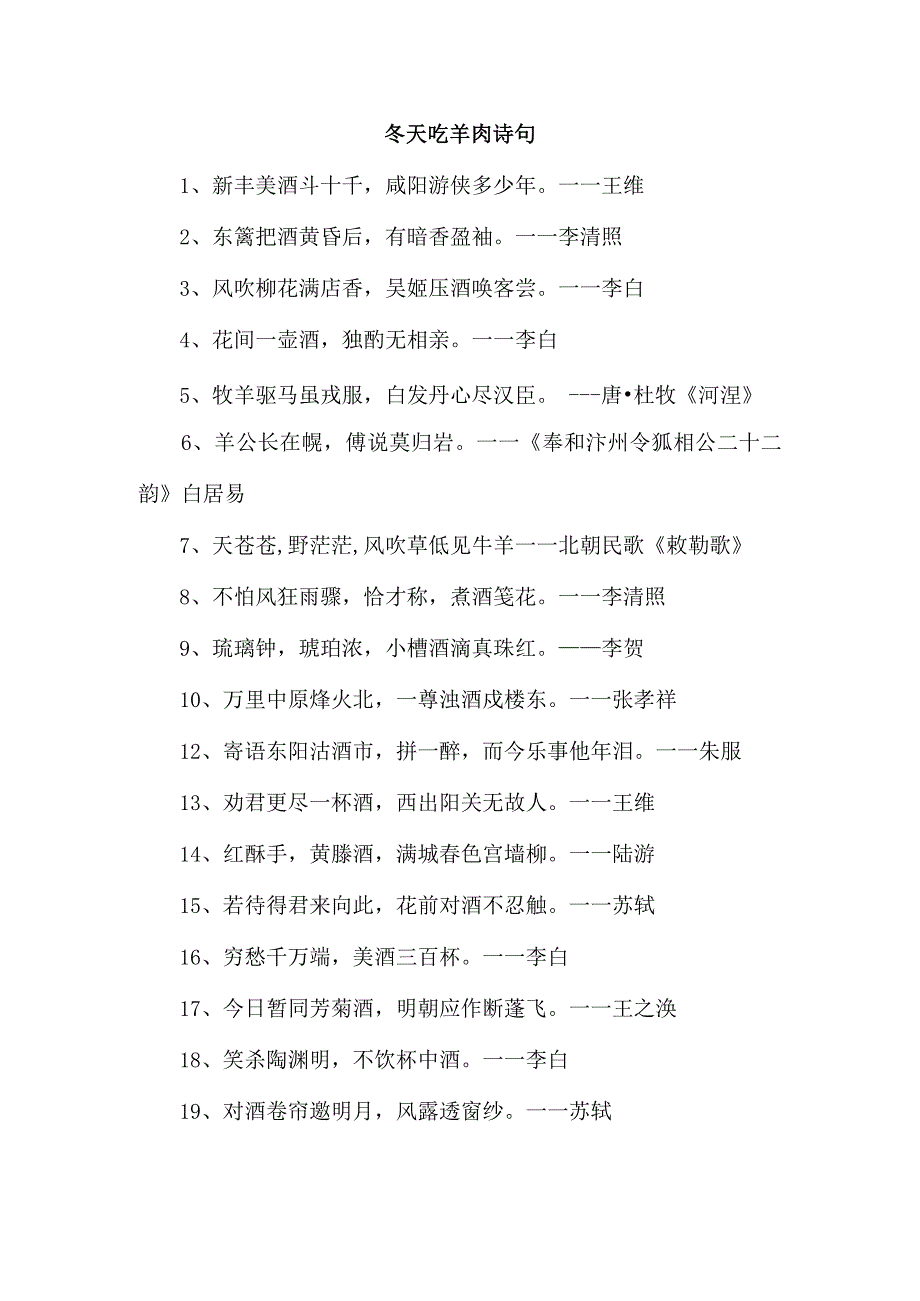 冬天吃羊肉诗句.docx_第1页