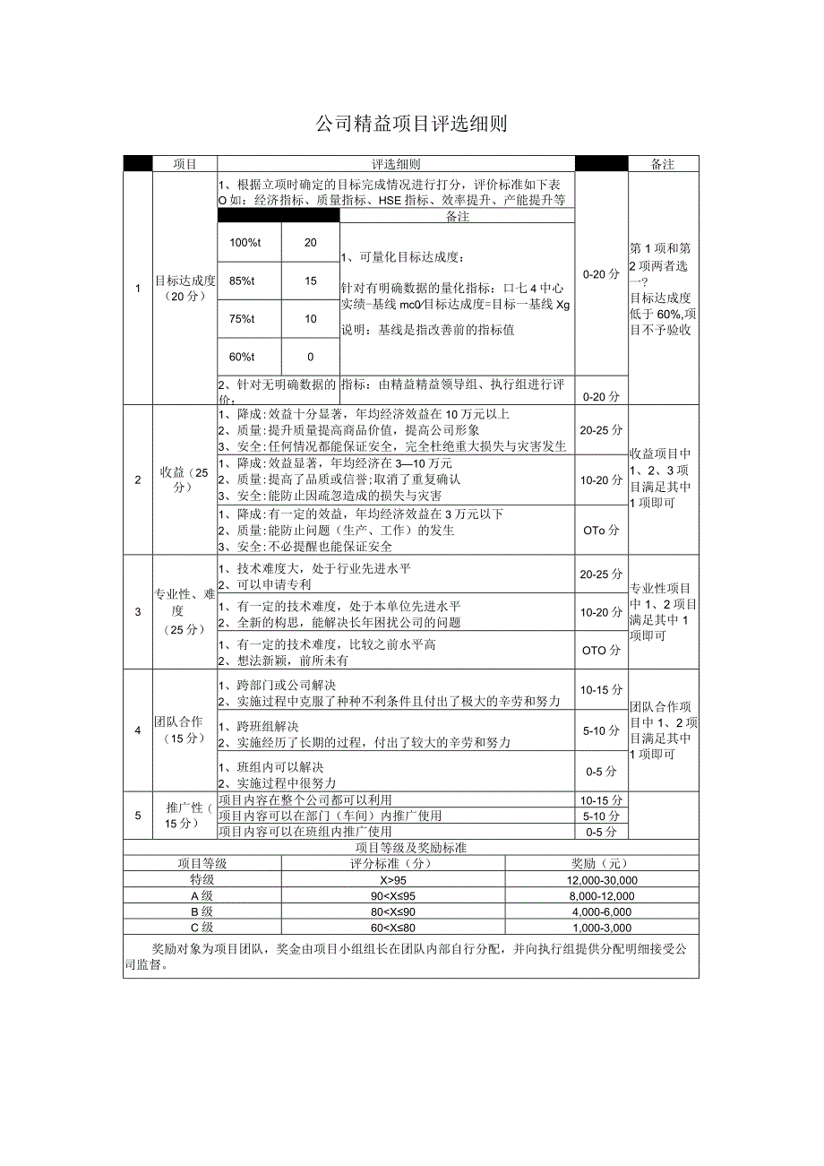 公司精益项目评选细则.docx_第1页