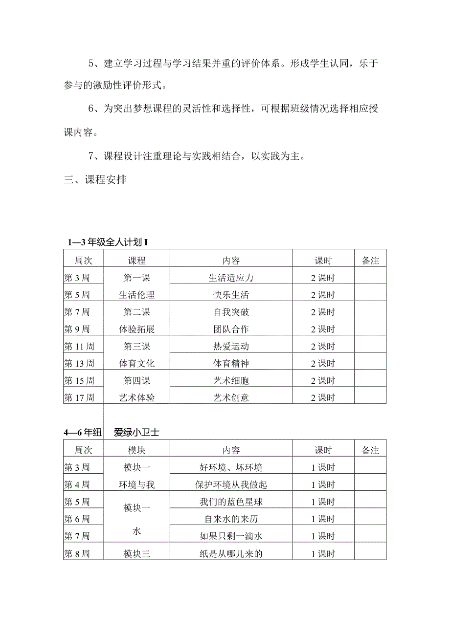 学校梦想课程教学工作计划.docx_第2页