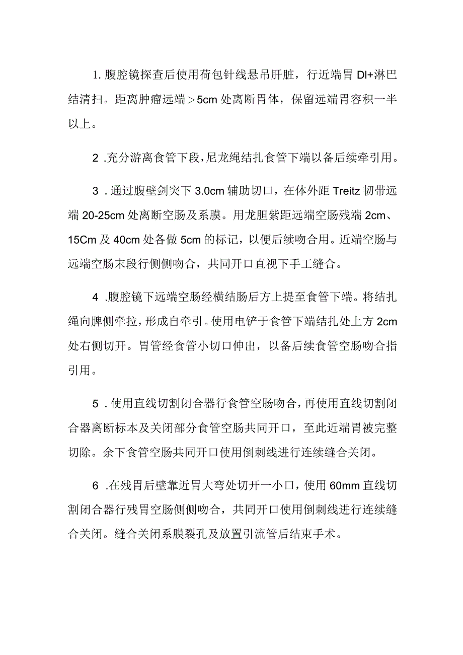 完全腹腔镜近端胃切除改良双通道吻合法.docx_第2页