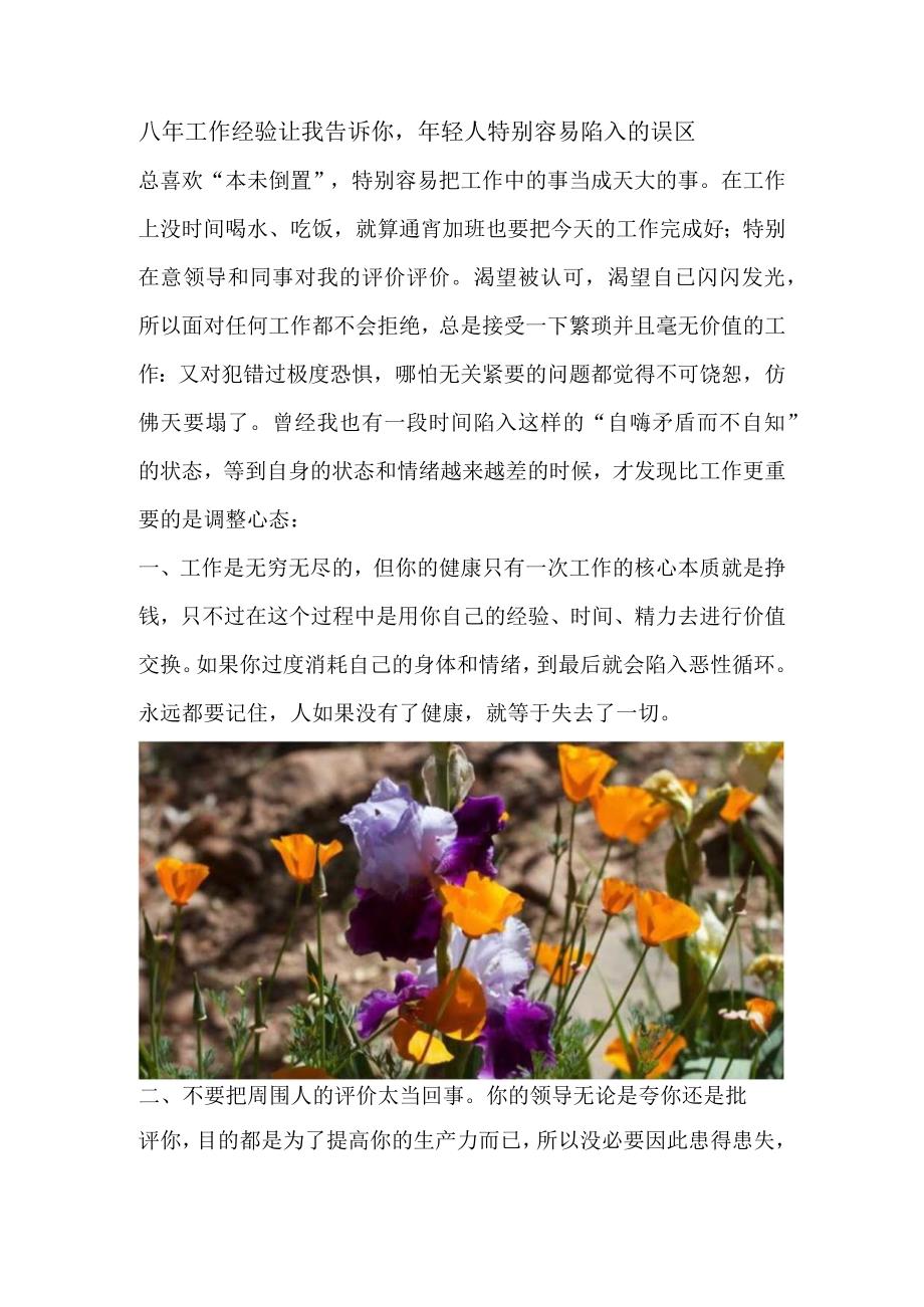 八年工作经验让我告诉你年轻人特别容易陷入的误区.docx_第1页