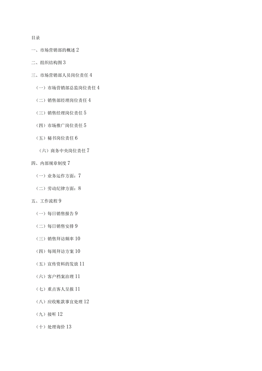 场营销部运转手册SOP.docx_第1页