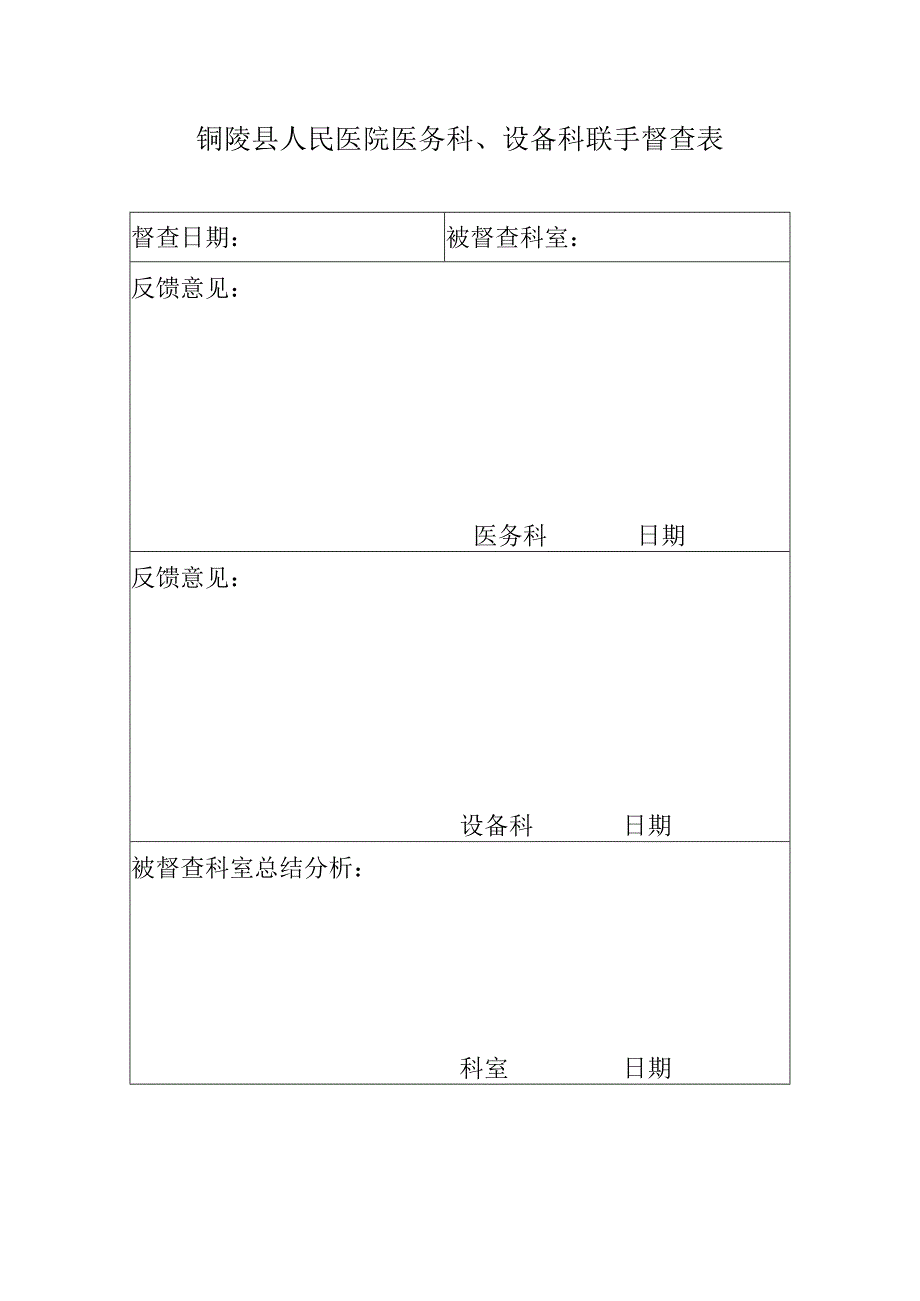 医务科、设备科监督表.docx_第1页