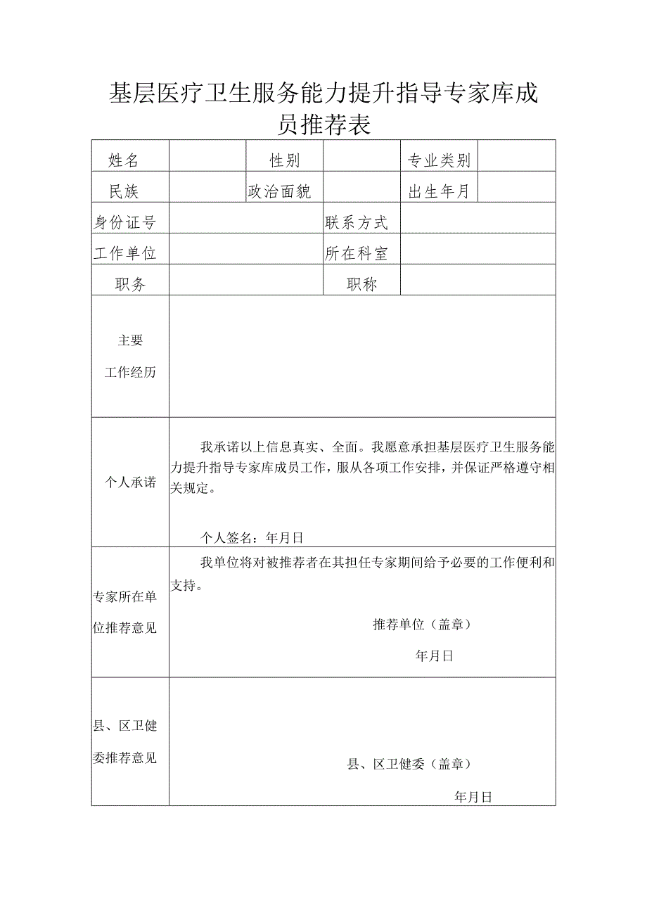 关于推荐基层医疗卫生服务能力提升指导专家的通知.docx_第3页