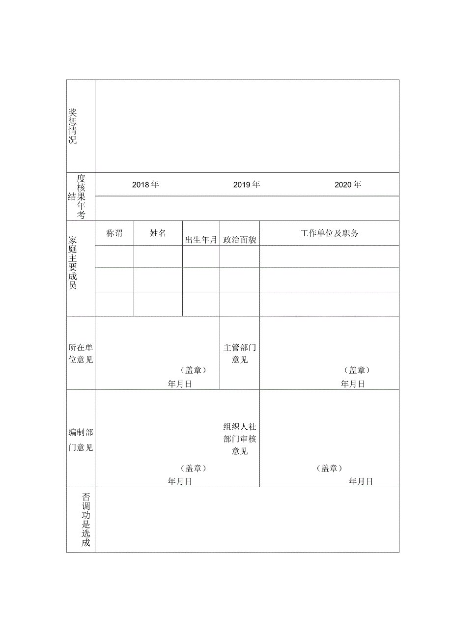 公开选调工作人员报名表.docx_第2页