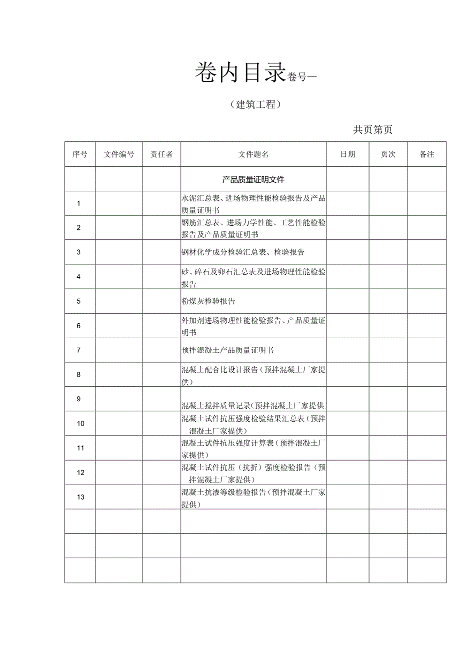 地基与基础工程资料验及存档收目录.docx_第2页