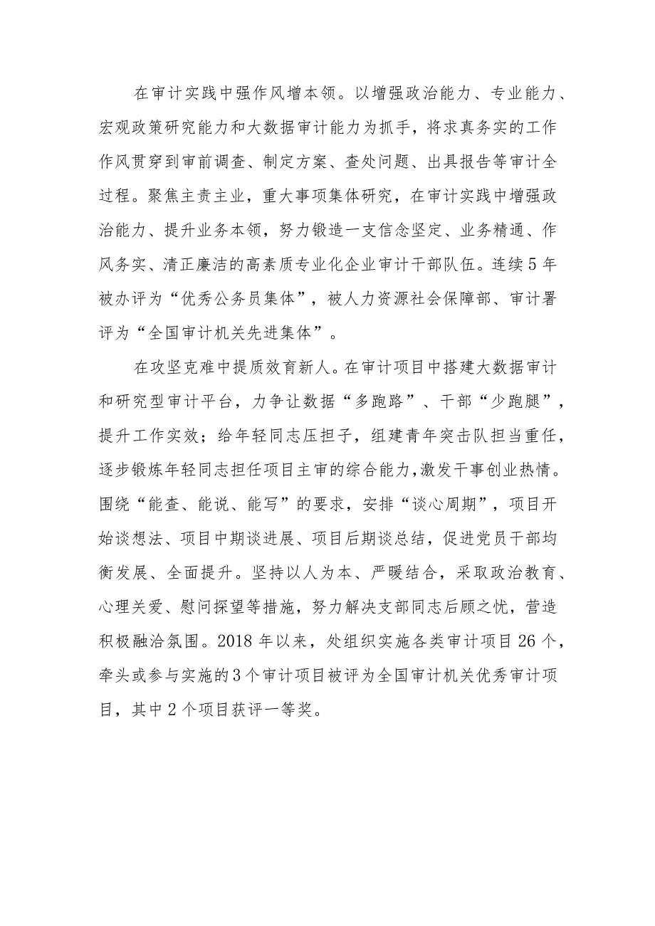 2023年审计系统党支部先进基层党组织事迹材料.docx_第3页