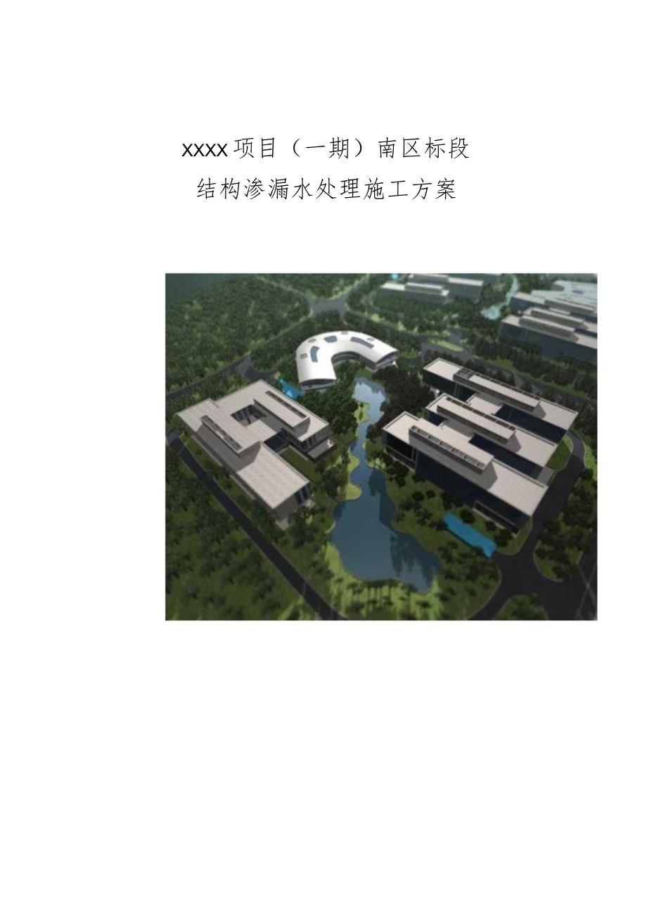 (10309-62)某房建项目结构渗漏水处理施工方案.docx_第1页