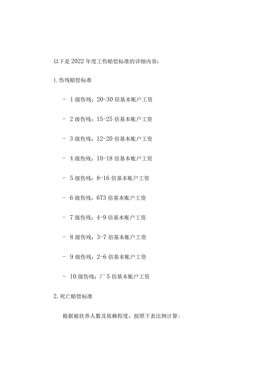 2013年度工伤赔偿标准及法律依据表.docx_第2页