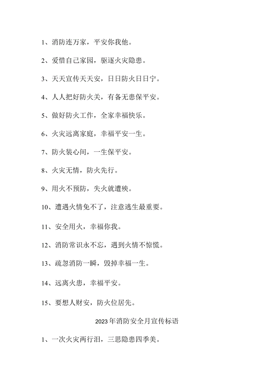 2023年民营企业消防安全月宣传标语.docx_第2页