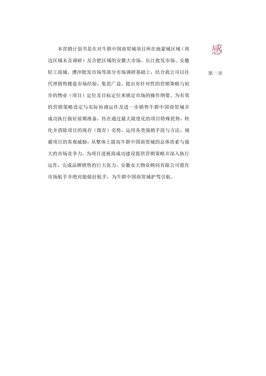 某某中国商贸城营销计划书.docx_第2页