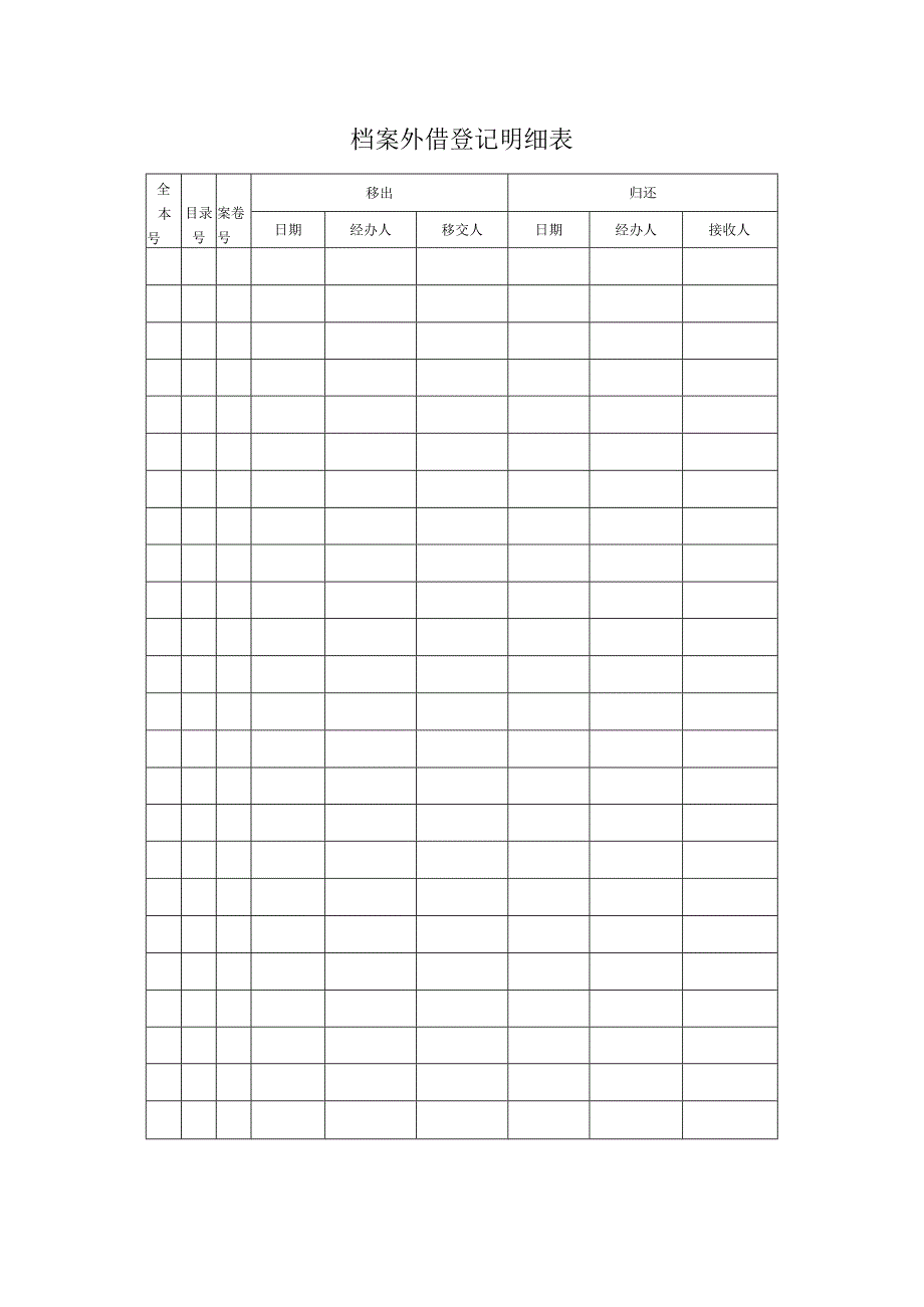 档案外借登记明细表.docx_第1页