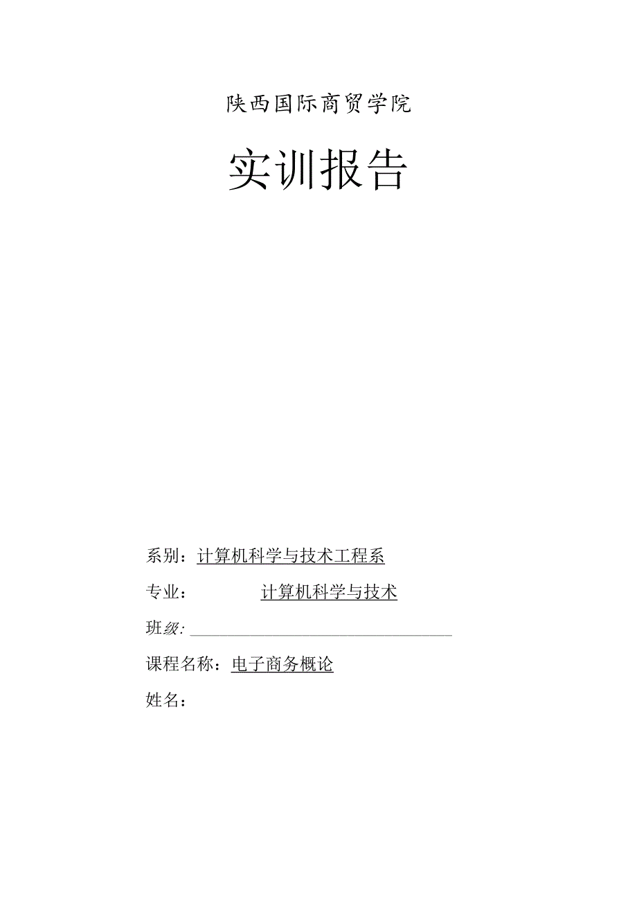 电子商务实训报告.docx_第1页