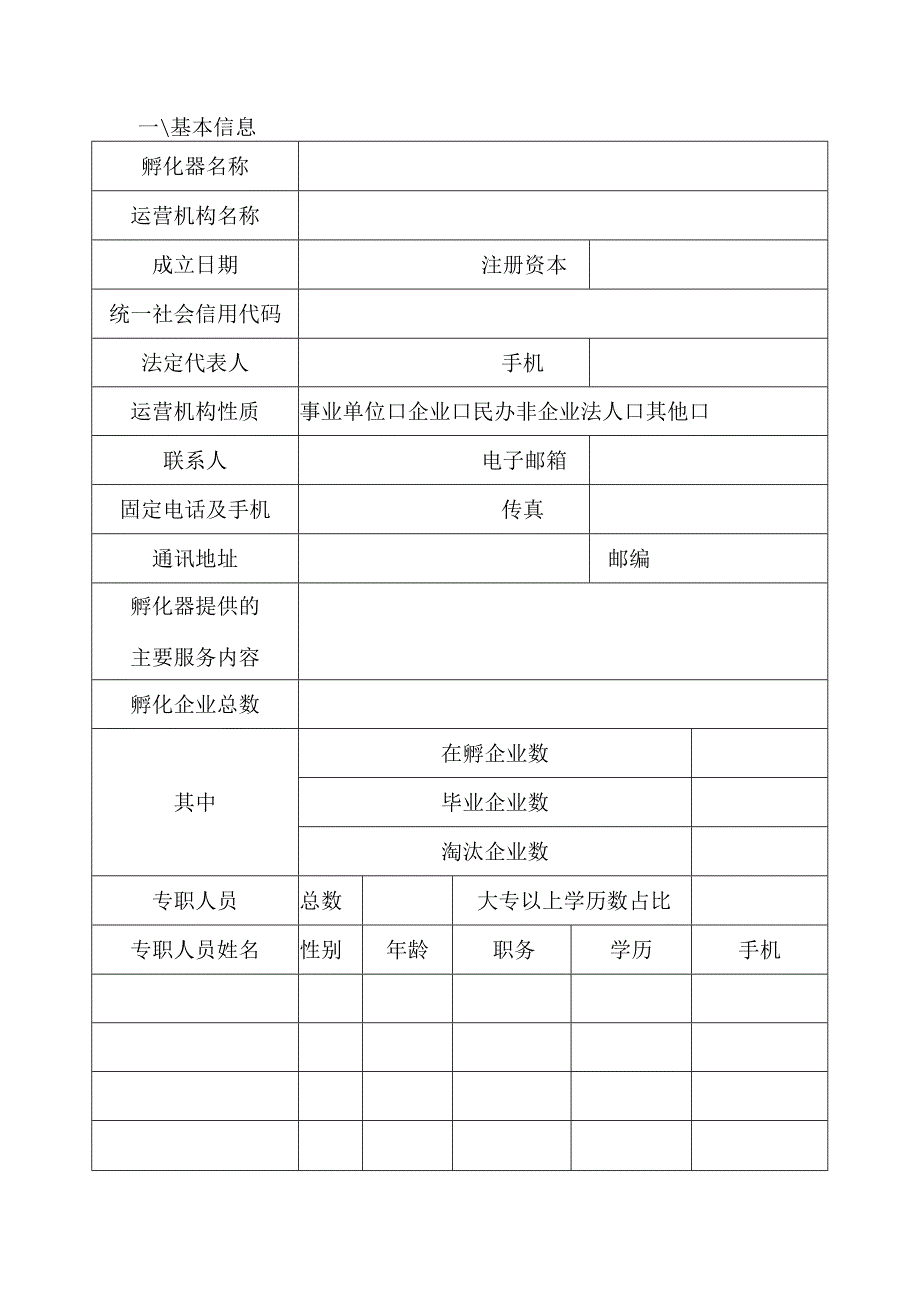 琼海市级科技企业孵化器认定申请书.docx_第2页