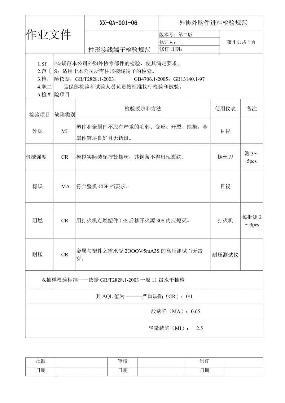 柱形接线端子检验规范.docx_第1页