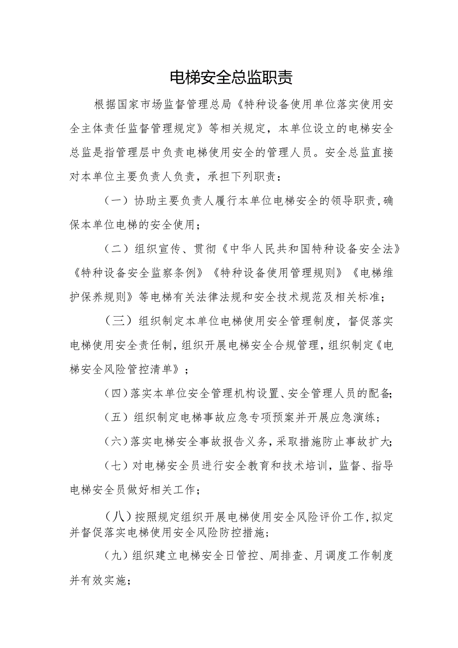 电梯安全总监职责.docx_第1页