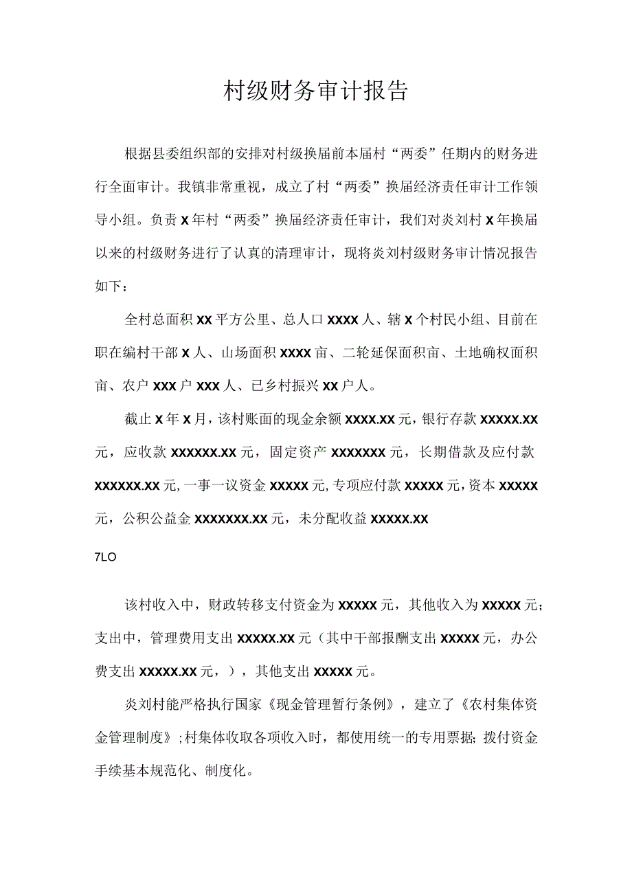 村级财务审计报告.docx_第1页