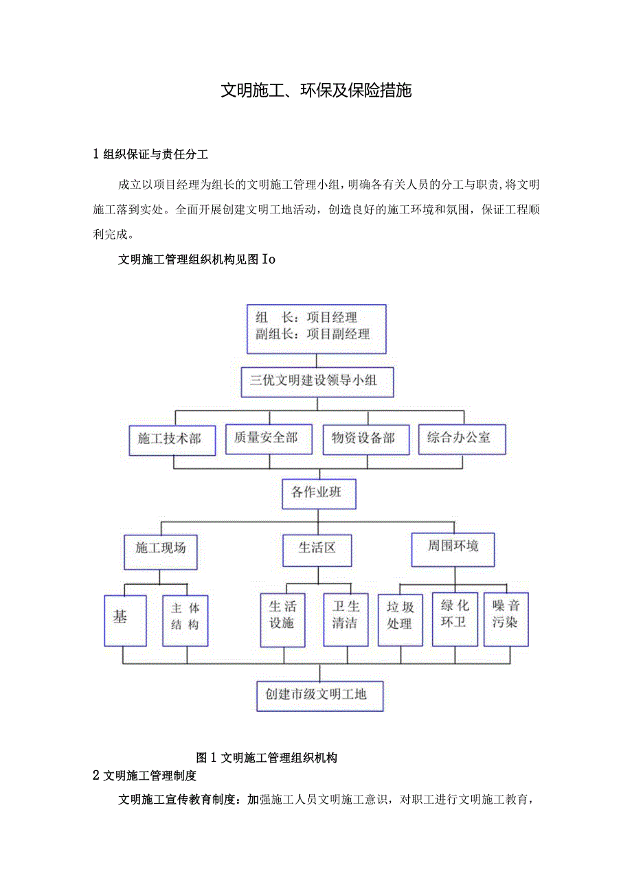 文明施工、环保及保险措施.docx_第1页