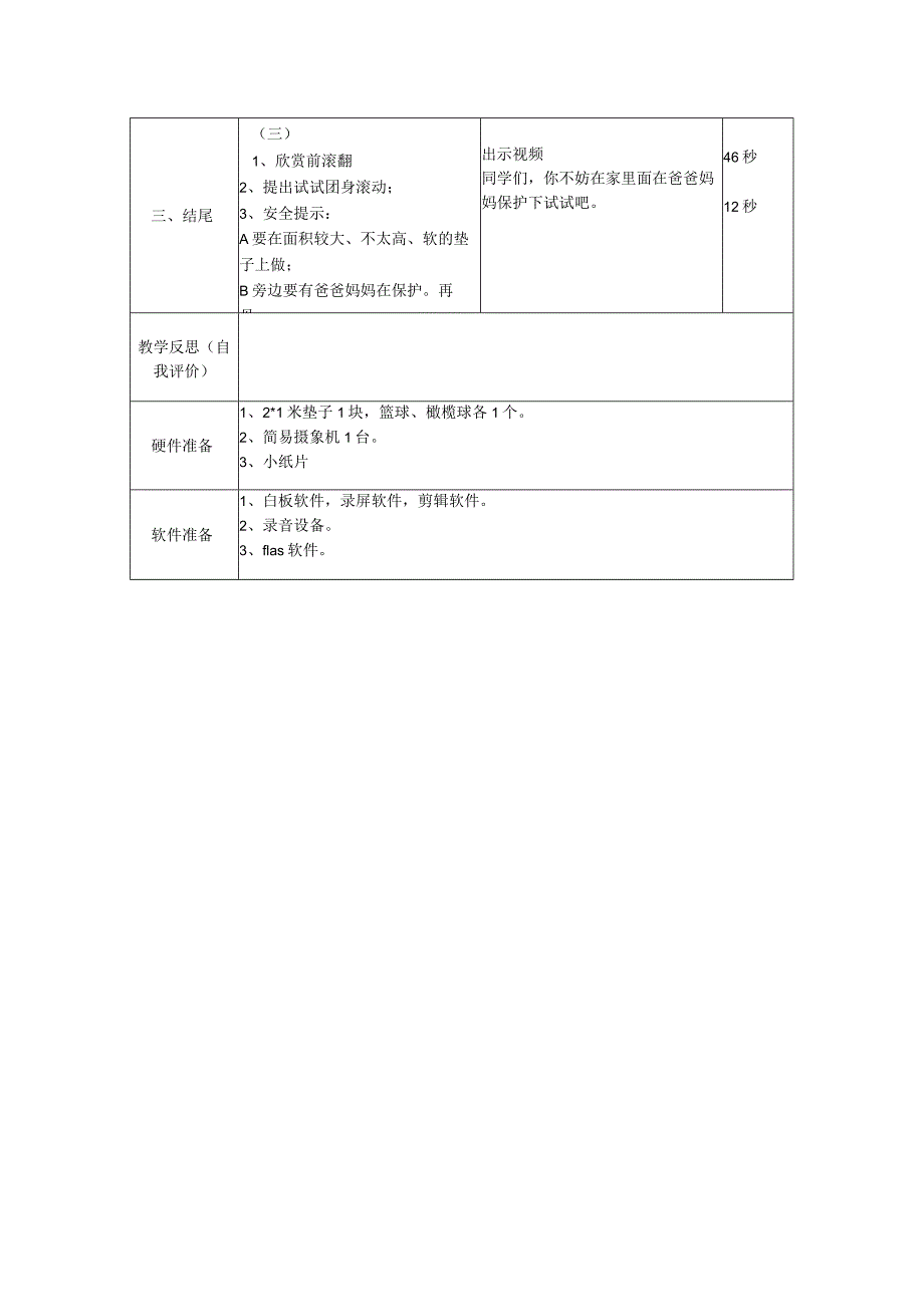 水平三（五年级）体育《前滚翻一团身动作》微课设计说明.docx_第2页