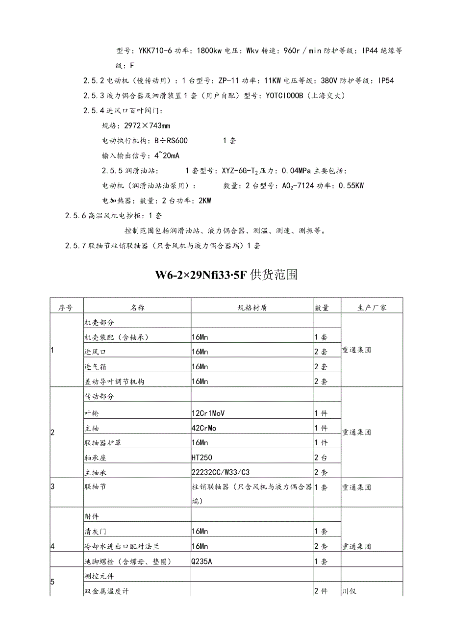 洛阳万基水泥2800td新型干法熟料生产线高温风机设备技术协议.docx_第2页