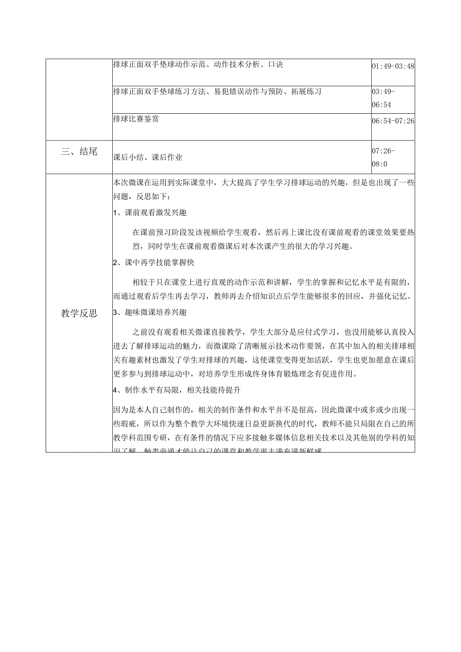 水平三（五年级）体育《排球正面双手垫球》微课设计说明.docx_第2页