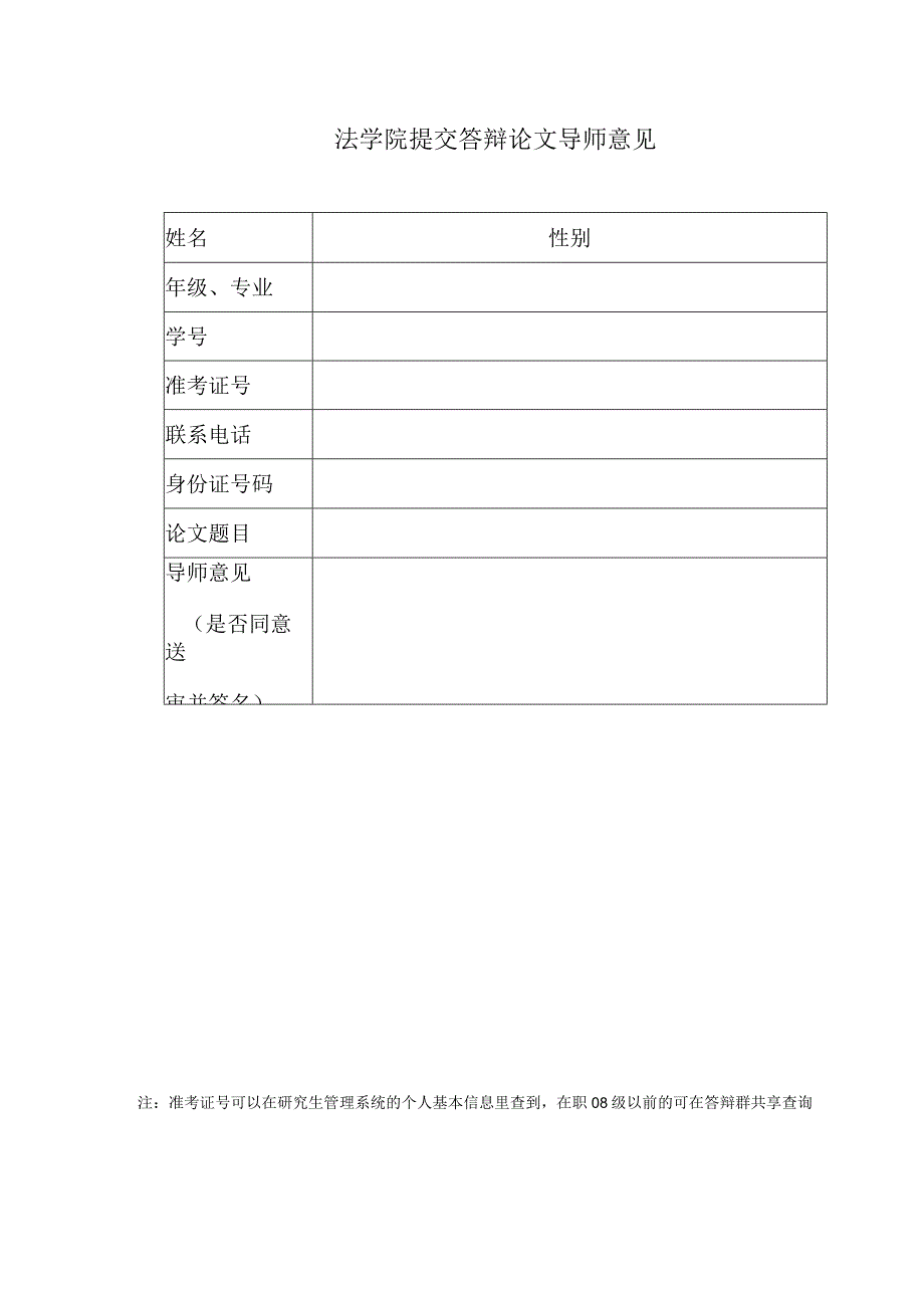 法学院提交答辩论文导师意见.docx_第1页