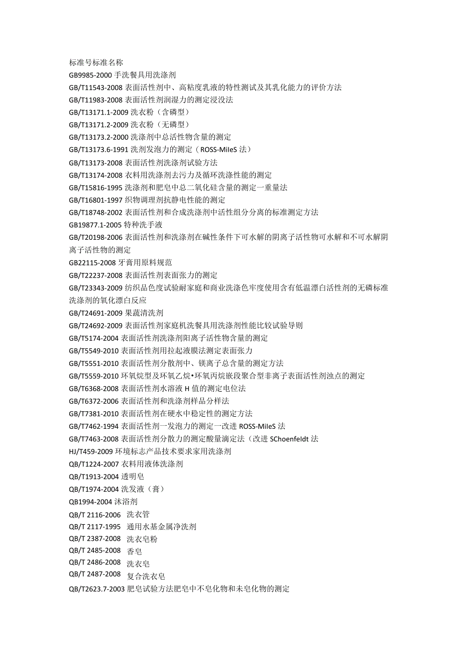 洗涤用品国家标准.docx_第1页