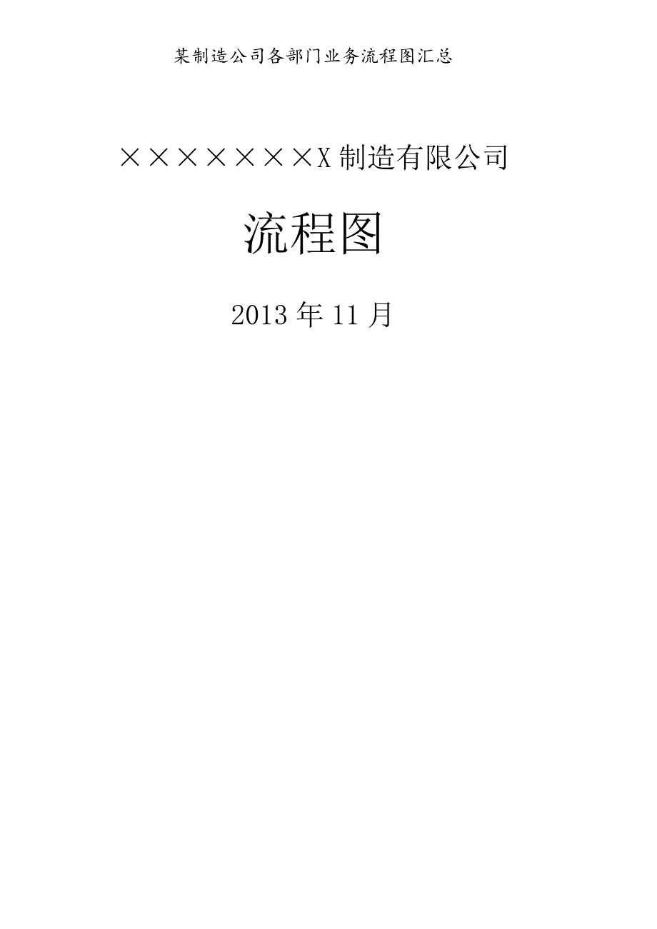 某制造公司各部门业务流程图汇总.docx_第1页