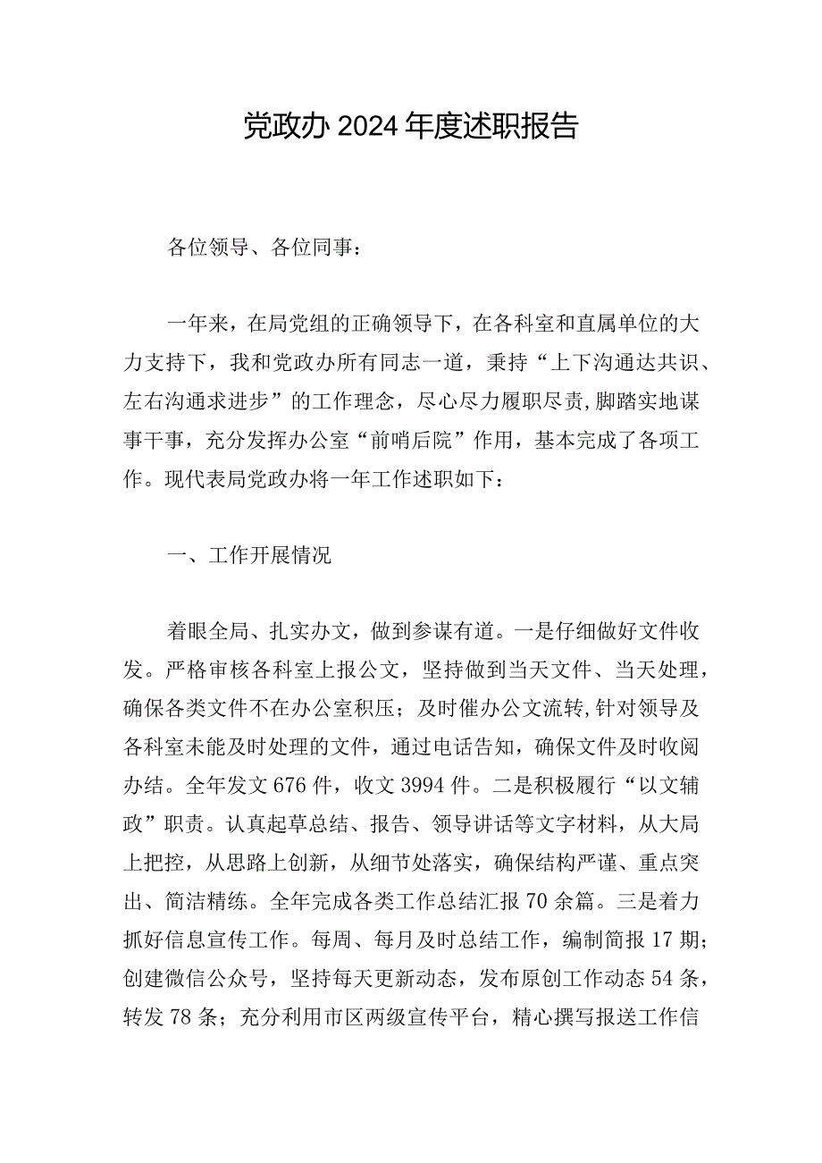 党政办2024年度述职报告.docx_第1页