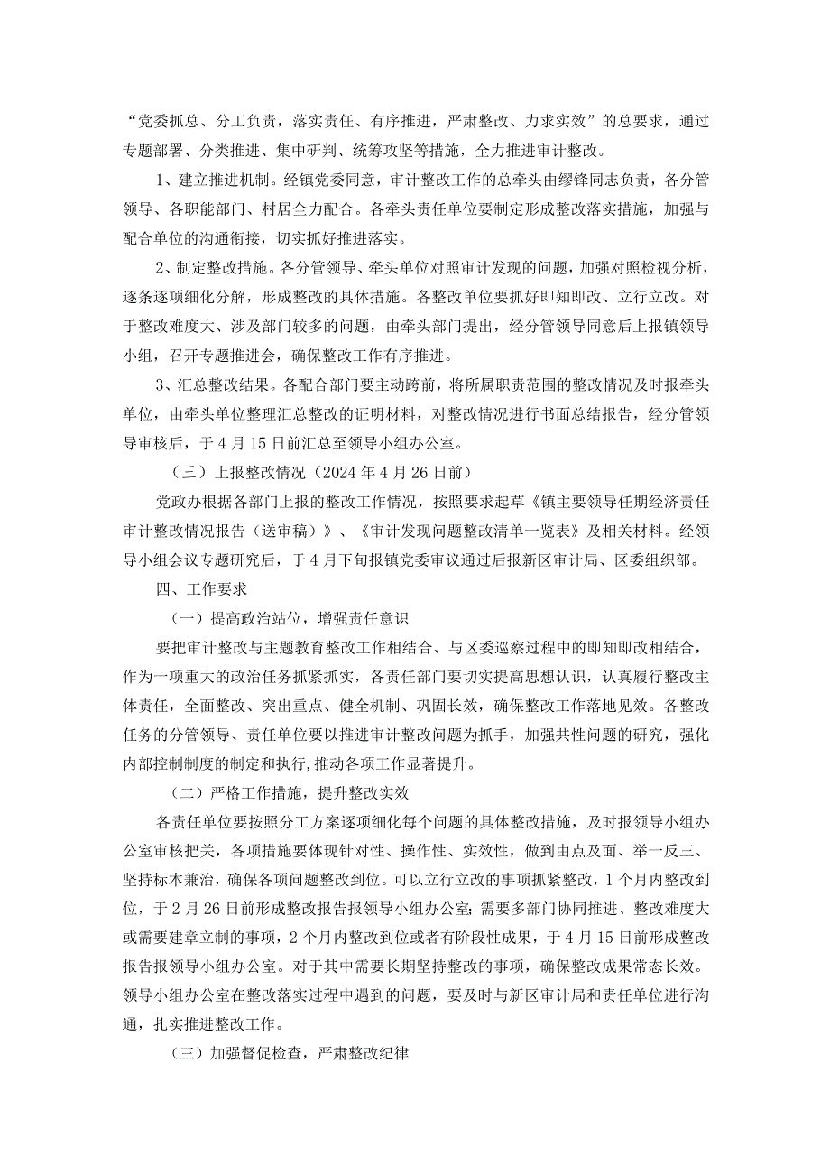 关于镇主要领导任期经济责任审计整改落实方案的报告.docx_第2页