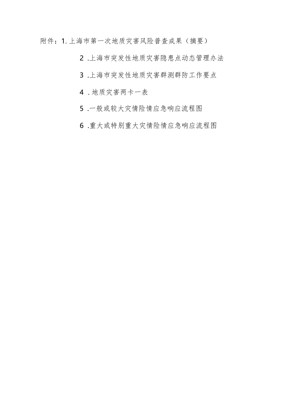 上海市突发性地质灾害隐患点动态管理办法、群测群防工作要点.docx_第1页