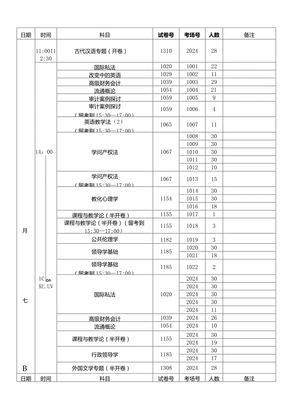 2024—2024学年度第一学期开放教育本科期末考试考场安排.docx_第2页