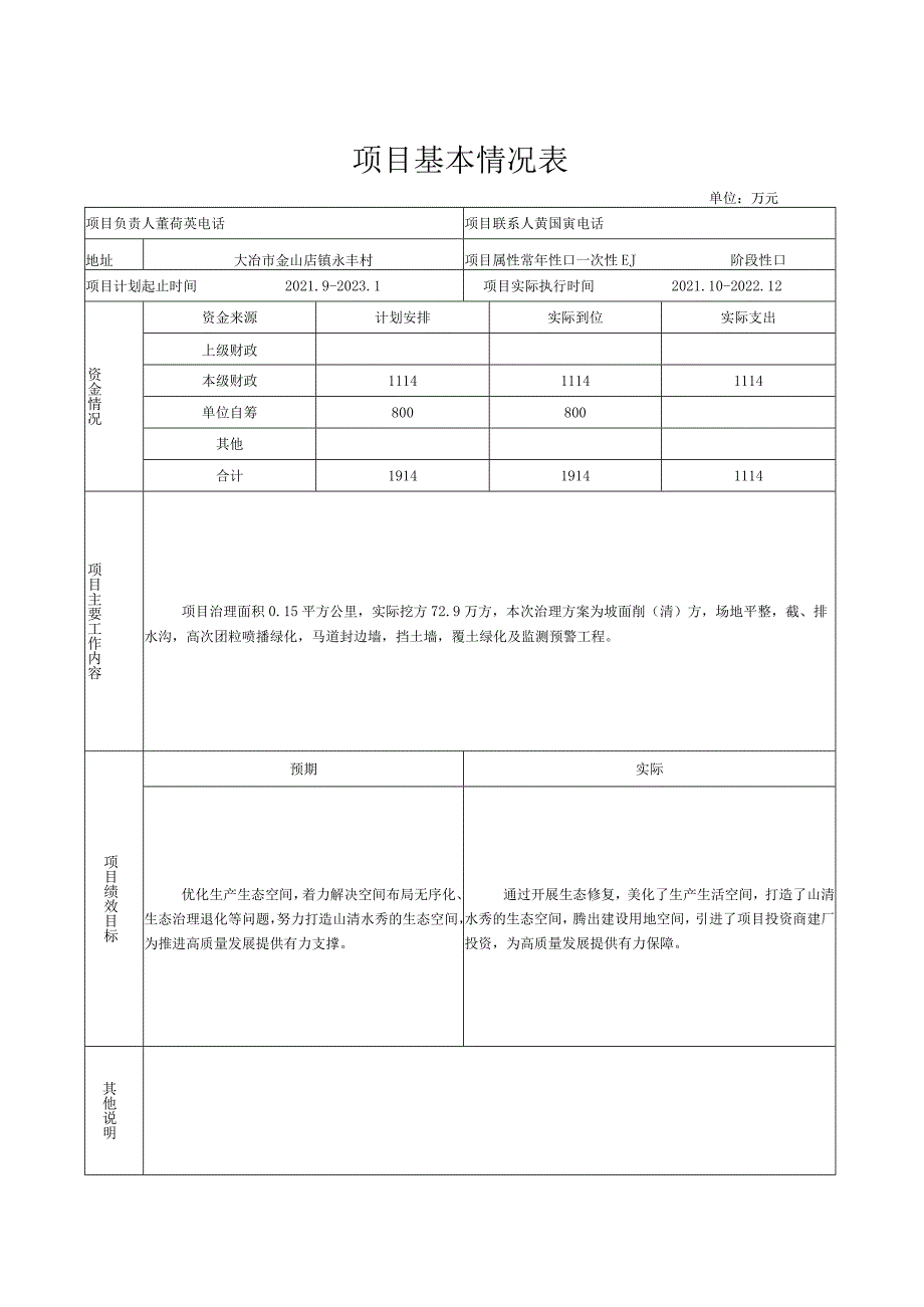 大冶市财政项目支出绩效自评表.docx_第2页